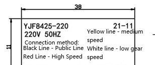 Imagem -03 - Ccw Capô Polo Motor Gama do Motor Exaustor Substituição do Motor Forno Motor Frye de ar Yjf6825 220v 50hz f
