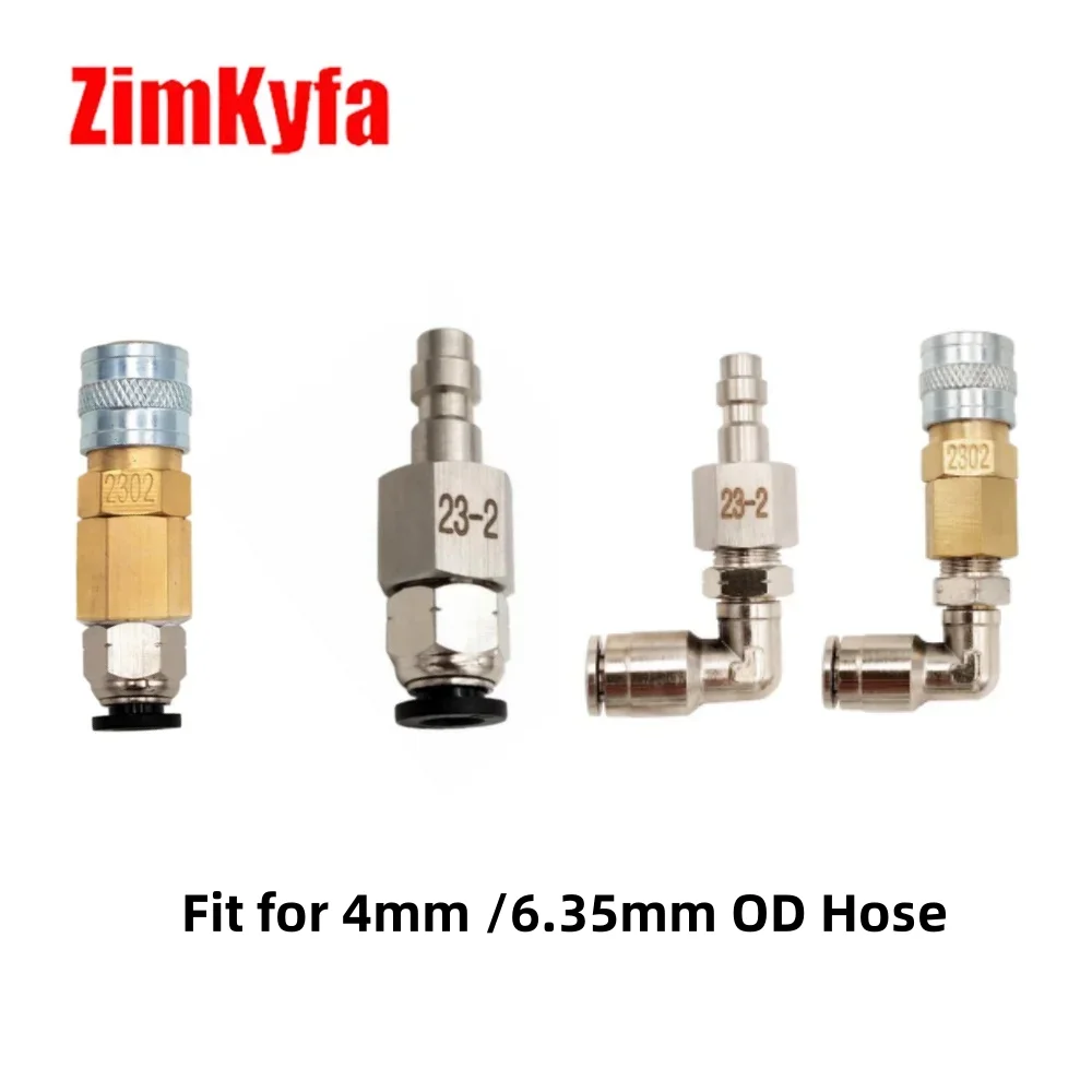 

HPA (US) 23-2 Or 2302 Quick Disconnect Push-In Fitting Assembly to 4mm(5/32") /6.35MM(1/4") OD Hose For Air Tool