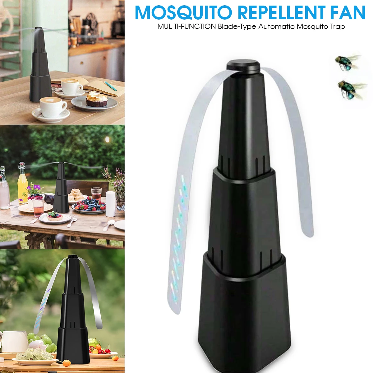 Desktop Insect Repellent - Fly Repellent Fan, Physical Protection Against Flies and Insects, Mosquito Repellent (Without Battery
