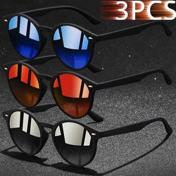 3PCS Fashion Unisex Eyewear Vintage Sunglasses Men Women Fishing Driving Man Luxury Brand Designer Sun Glasses
