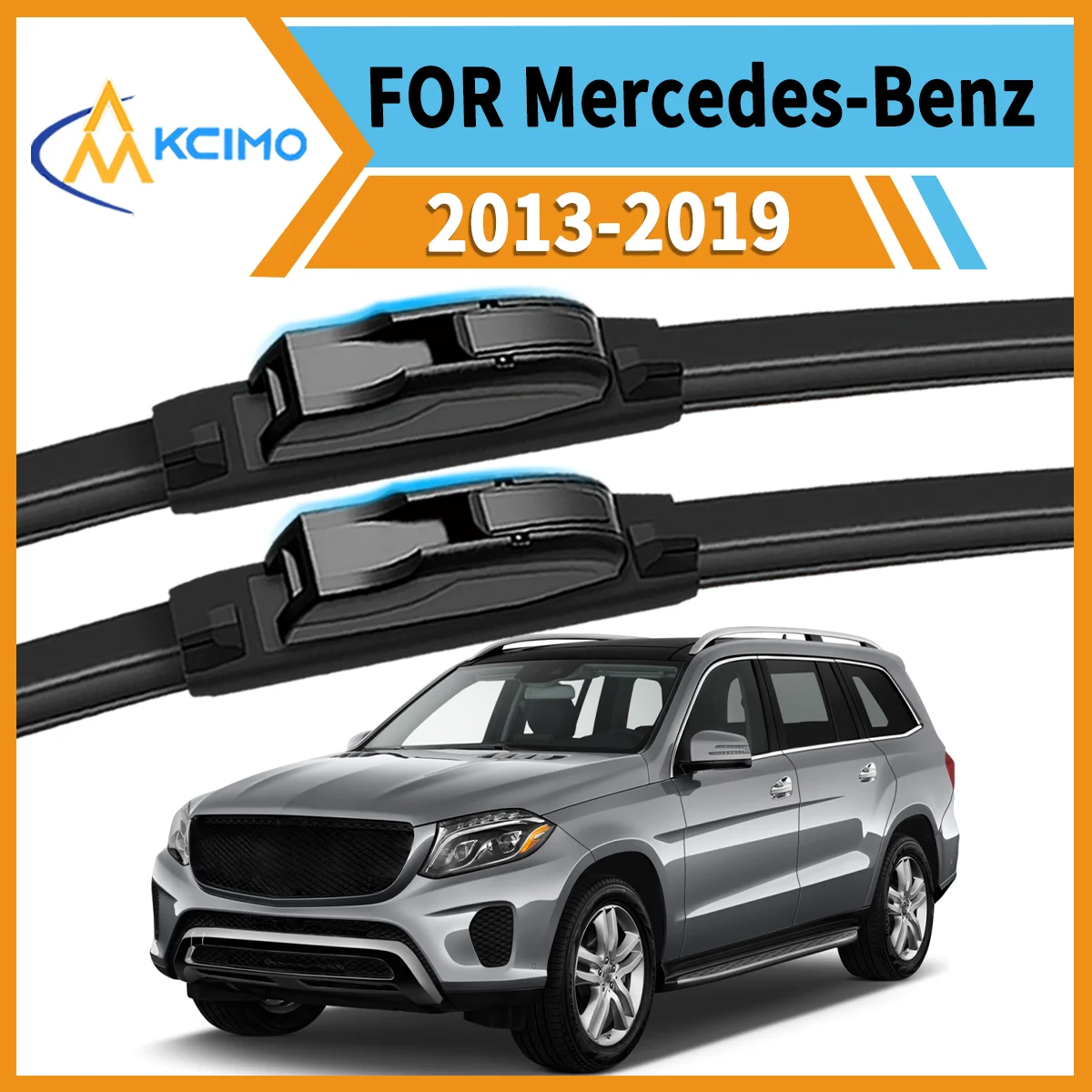 

2PCS Car Front Wiper Blades for Mercedes-Benz GLS-Class X166 2013-2019 Crystal Clear Visibility & Enhanced Driving Safety