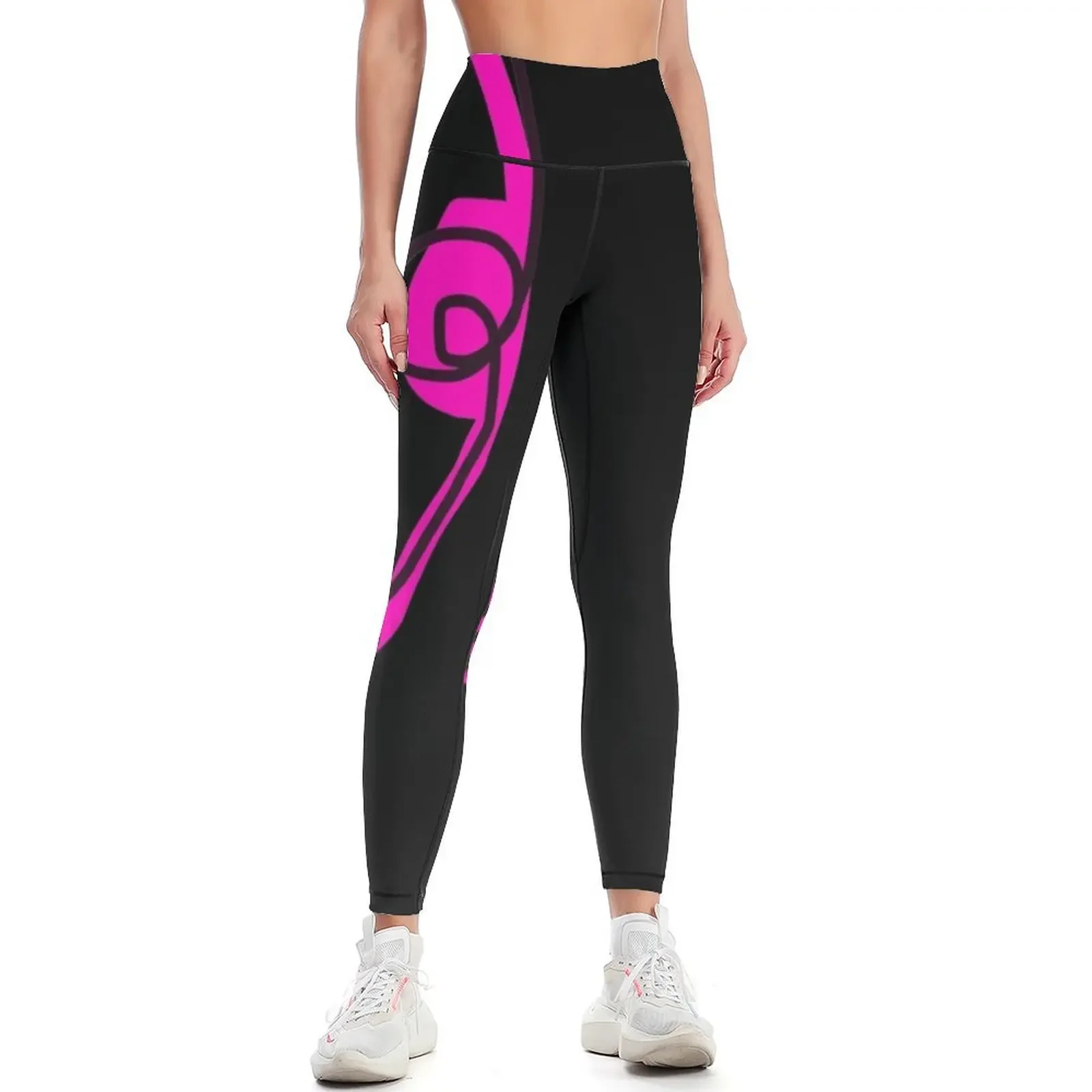 

Pink on the Inside - Hand Drawn Digital Print by ObKrux Leggings Women's tights Women sports sporty woman gym Womens Leggings