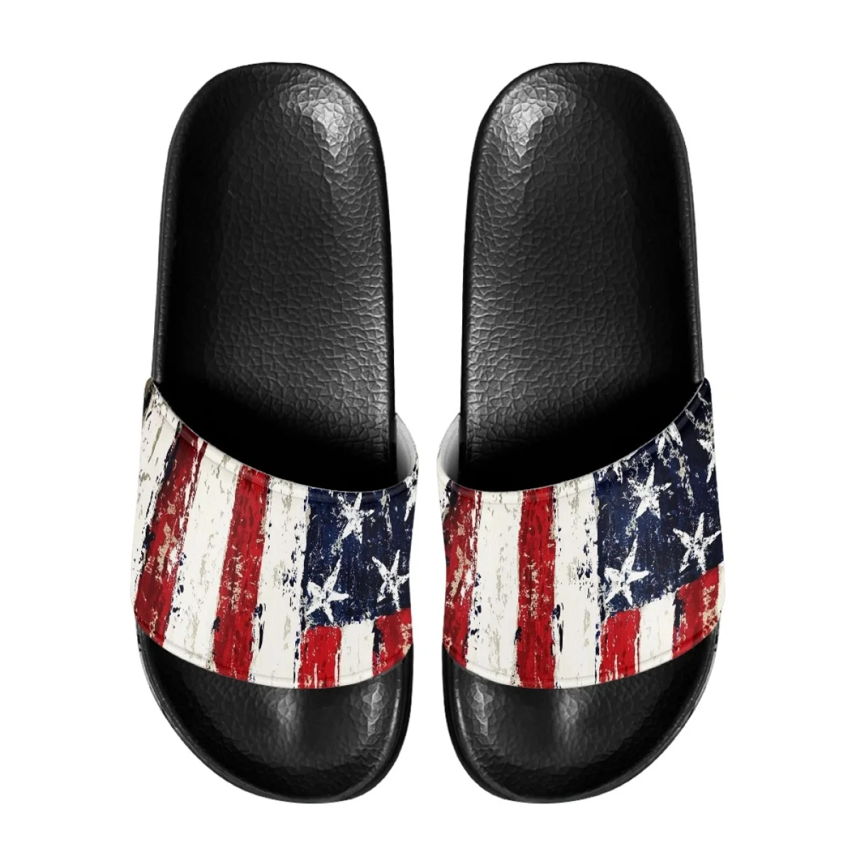 Designer American Flag Pattern Sandals Fashion Home Adult Comfortable Anti-Slip Slippers Cool Beach Slides Gift