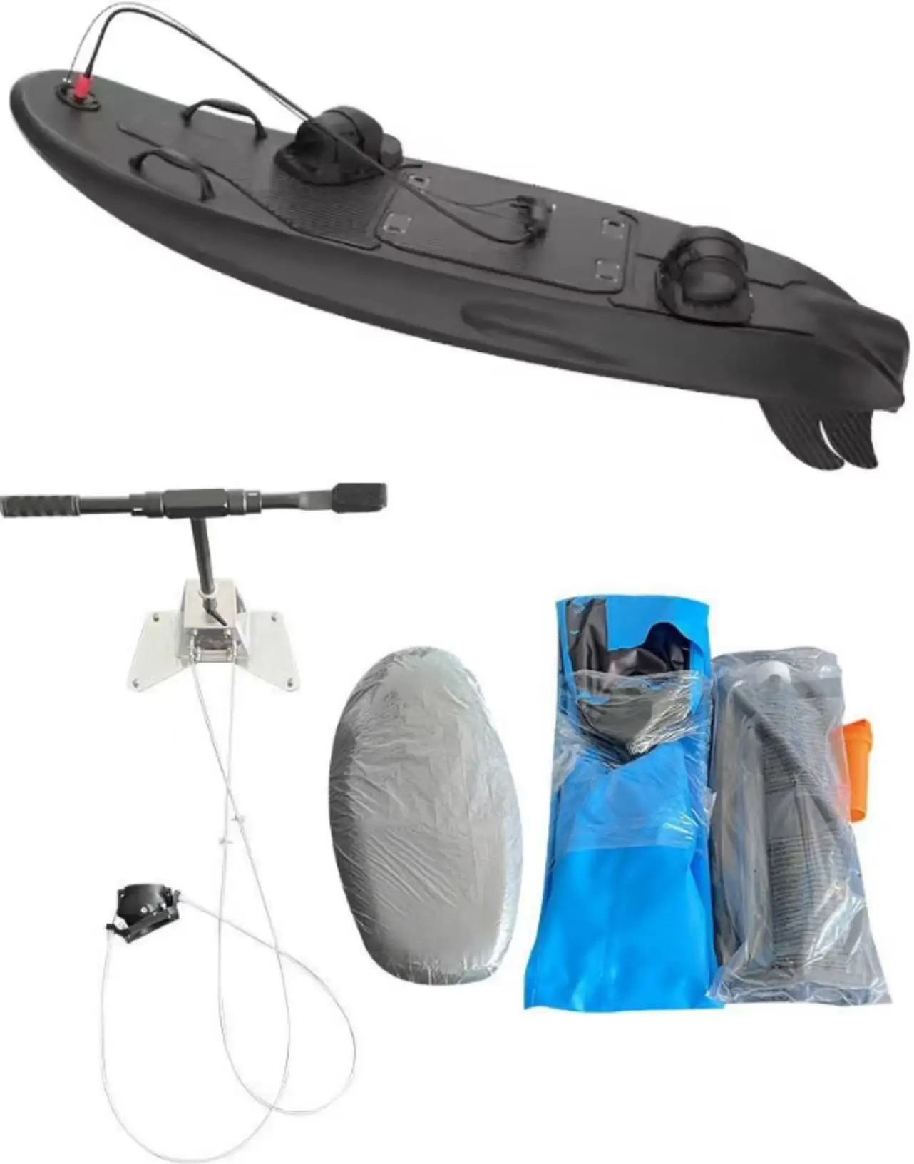 High-Speed 15kW Electric Surfboard Combo Kit 55km/h Stand-up Surfing Equipment 100kg Load 48V Overpressure EPP Fin Ocean Waters