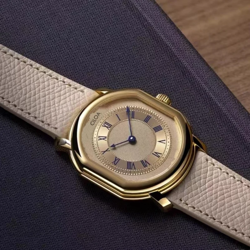 CILOA Gold Retro Watch Men's High Quality Brand Authentic 2025 New Trend Fashion Casual Gift Boyfriend Waterproof Quartz Watch