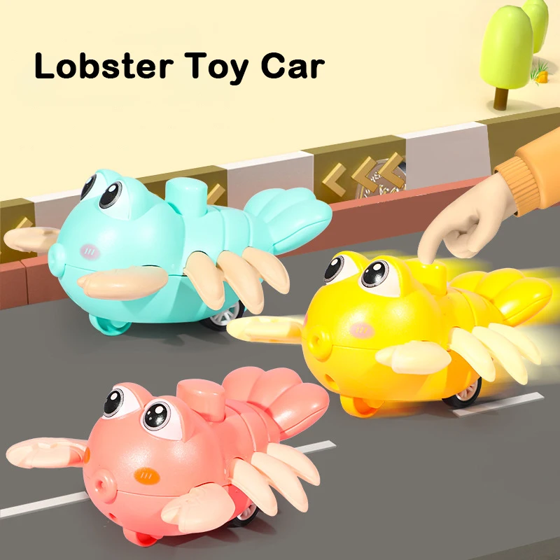 Cartoon Cute Crayfish Toy Car Children's Press Crawling Small Animal Inertia Car Children's Interactive Toys Puzzle Toys Gifts