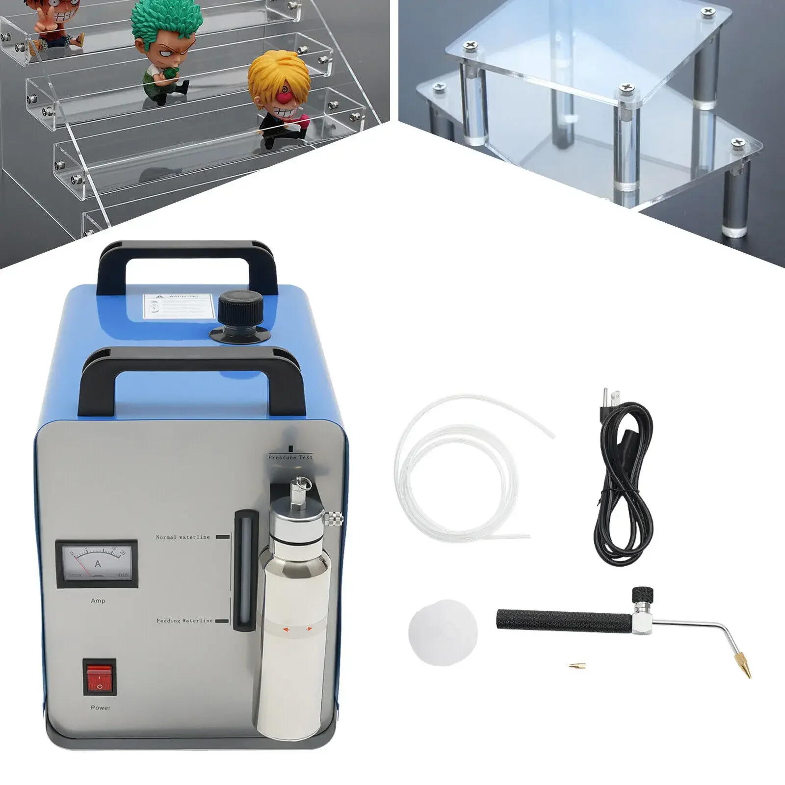 300W HHO アクリル溶接機 – 75L 酸素水素水フレームトーチ & ポリッシャー