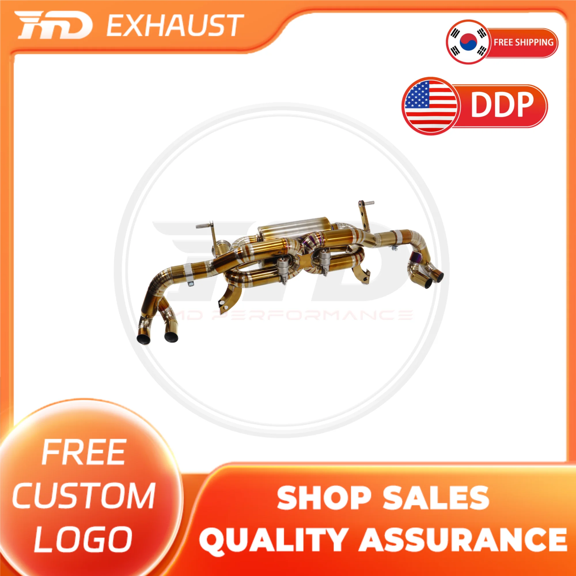 

HMD Hot sale Titanium Exhaust System Performance Catback exhuast for Lamborghini Huracan LP580 LP600 LP610 5.2L With Valve