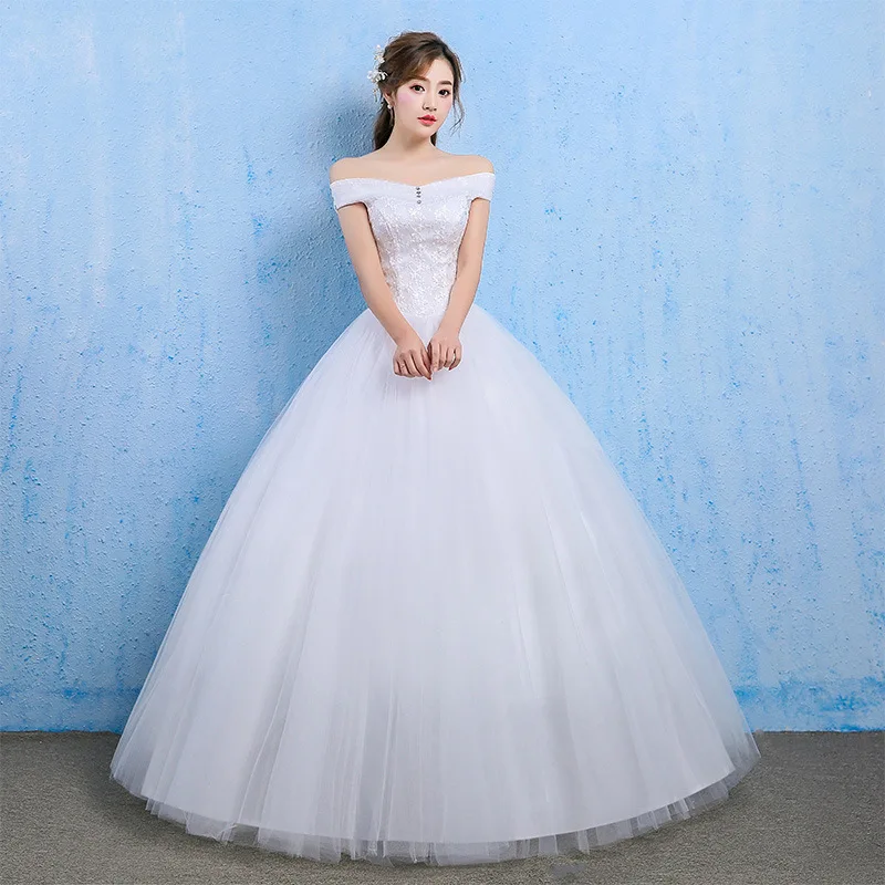 

Strap Wedding Dress 2025 New Bride's Wedding Korean Style Slimming One Shoulder Wedding Dress Fashionable and Simple Summer
