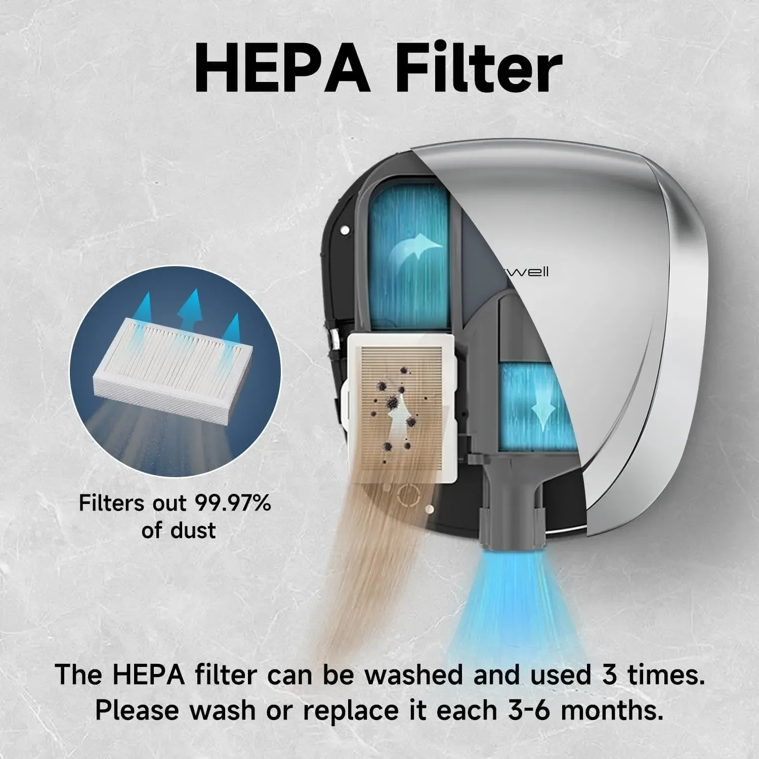 2Pack UL Approved Commercial Hand Dryer with HEPA Filter- Automatic High Speed Stainless Steel Hand Dryers for Bathrooms- Heavy