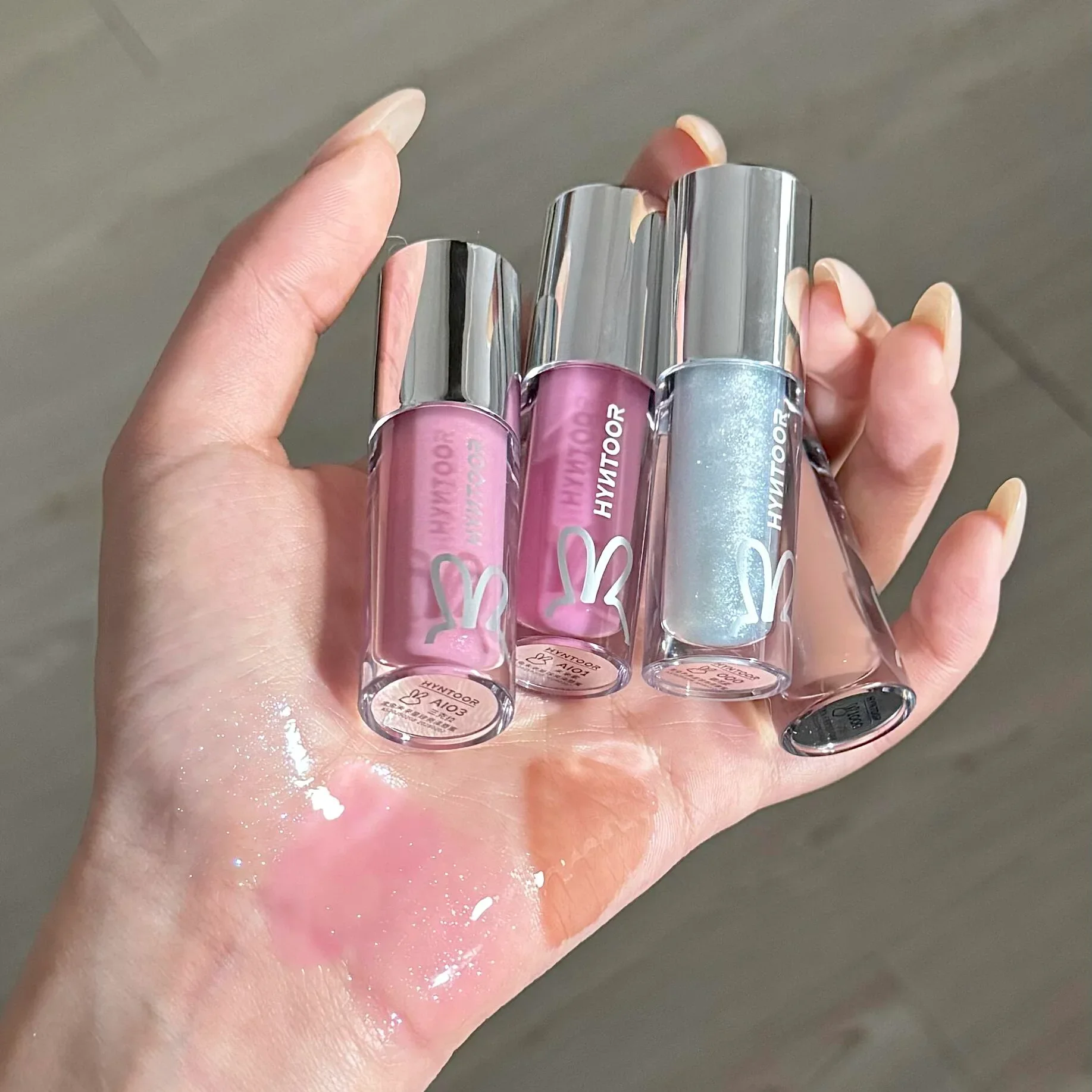 HYNTOOR brillo de labios brillante espejo hidratante brillo de agua lápiz labial cuidado nutritivo maquillaje de labios rocío