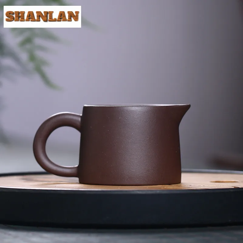 120 مللي Yixing خام الأرجواني الطين أنبوب مستقيم صغير إبريق الشاي صب الشاي تشا هاي موزع العدالة كوب معرض القدح تشا لوازم #2