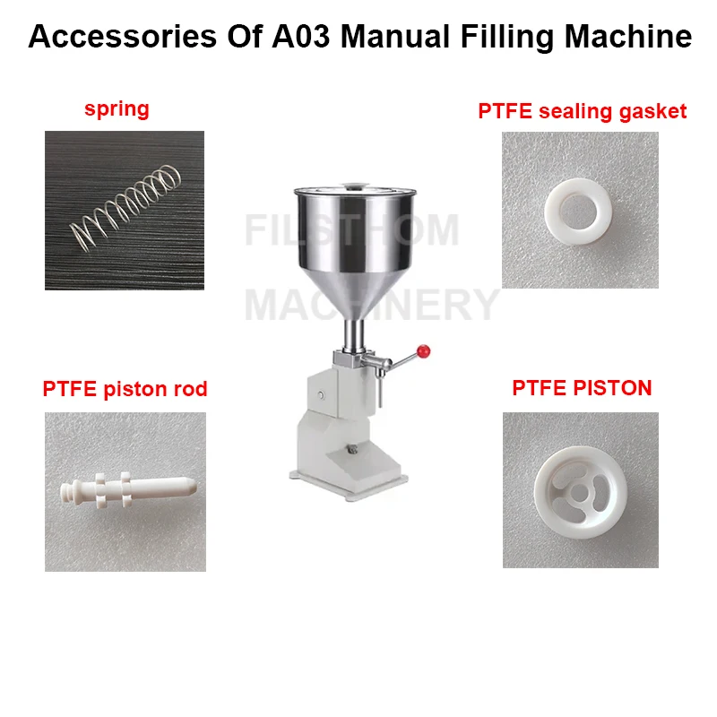 Akcesoria A03 maszyna do napełniania ręcznego części tłoków PTFE i tłoczysko i uszczelka