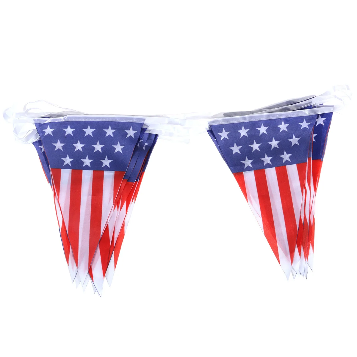 

Triangle Bunting Flags American Patriotic Decor For 4Th Of July Party Outdoor Indoor Red White Blue Pennant Banner