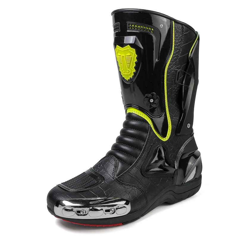 JG.WOLVES Men Anti-slip Motorcyclist Shoes Adventure Motocross Bike Boots Leather Motorcycle Boots Motorcycle Accessories 36-47