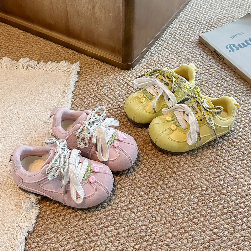 Spring Autumn Baby Girls Casual Shoes Children Shoes Comfortable Infant Newborn Non Slip Soft Sole Toddler Kids Shoes
