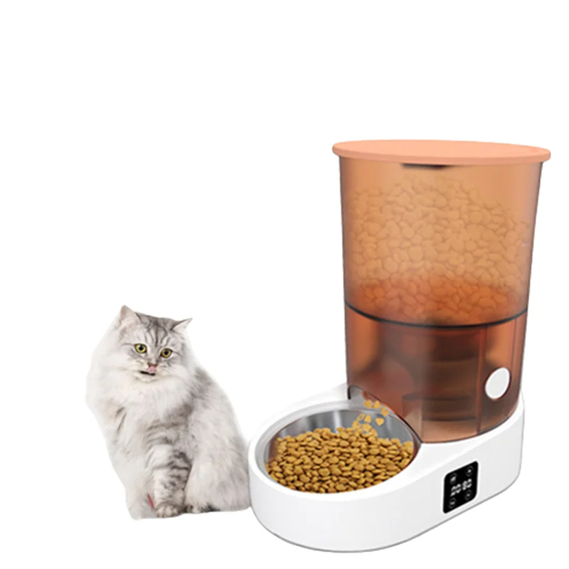 Automatic Pet Feeder with App Control, 4L Large Capacity,Electronic Pet Bowls, Dog Food Dispenser, Button Feed Feeder, Cats Bowl