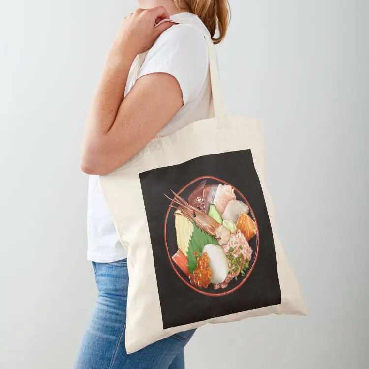 

Japanese Assorted Sashimi Rice Bowl Tote Bag bags for women canvas shopping bag hand bag ladies tote custom