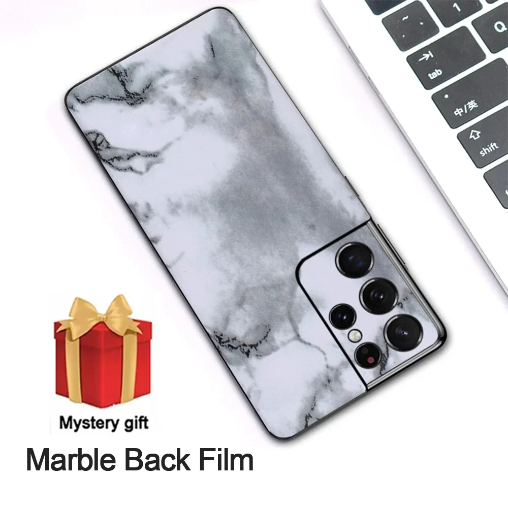 

3D Marble Ice Film Matte Film Phone Back Film for Samsung S24 S23 S22 S21Ultra S23 S22 S21 S20 S10 S9 Note 20 10 Back Stickers