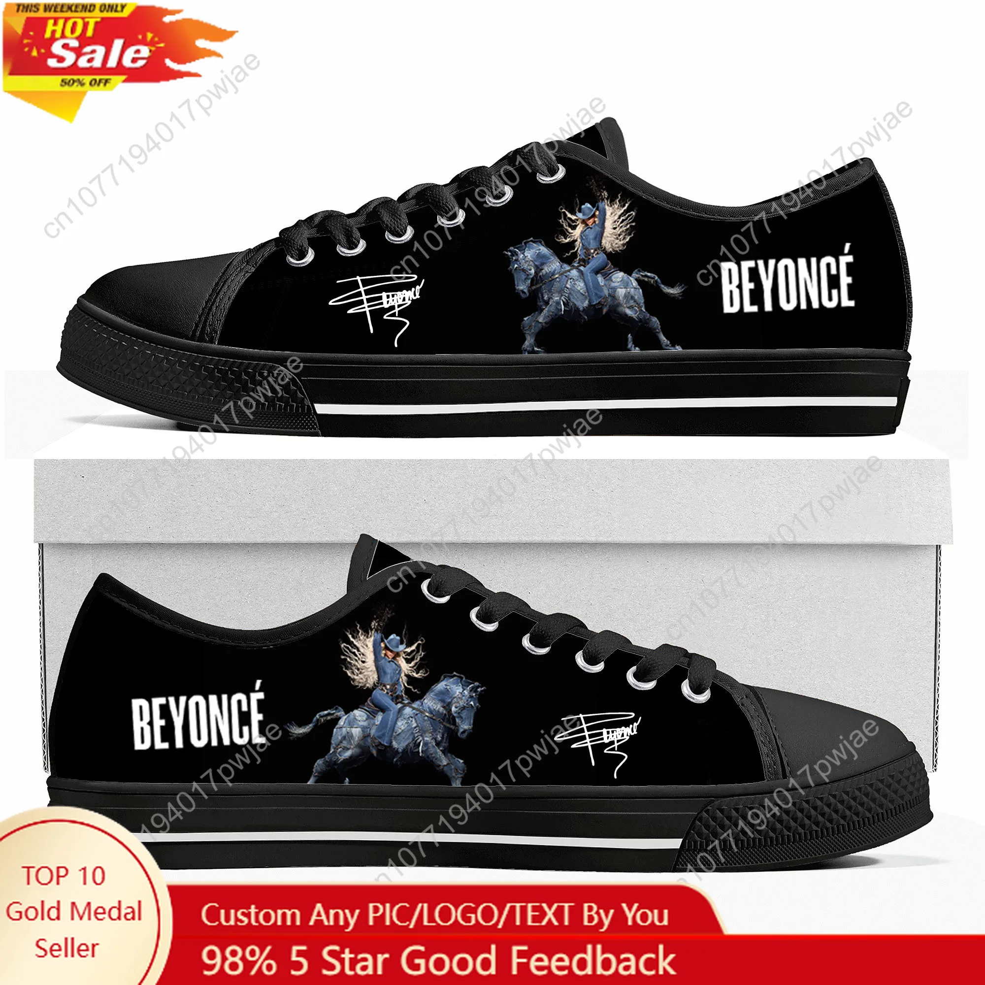 

Beyonce Rock Cowboy Carter Low Top High Quality Sneakers Mens Women Canvas Sneaker Casual Custom Shoes