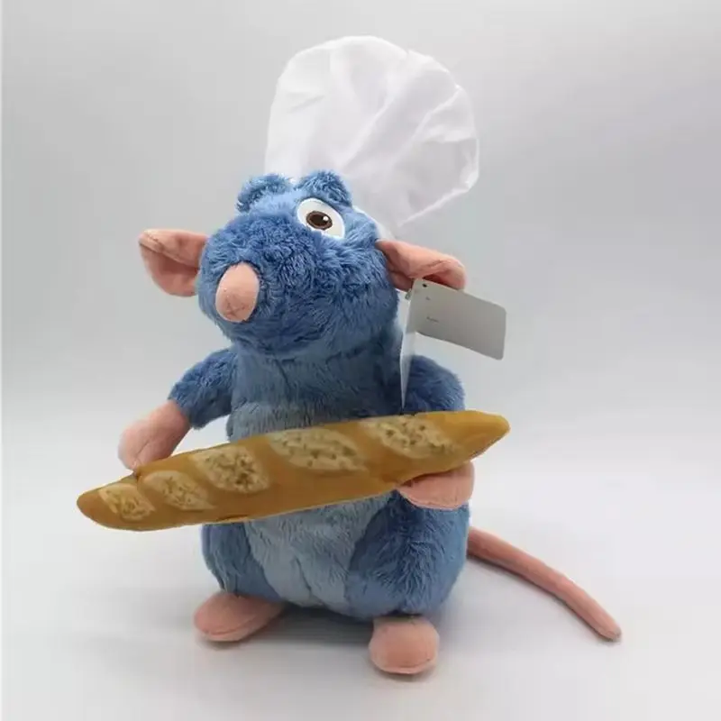 ديزني راتاتوي ريمي الفئران مع الخبز الفرنسي ألعاب من القطيفة لطيف 33 سنتيمتر ريمي ماوس محشوة اللعب أفخم الدمى هدايا للأطفال #6