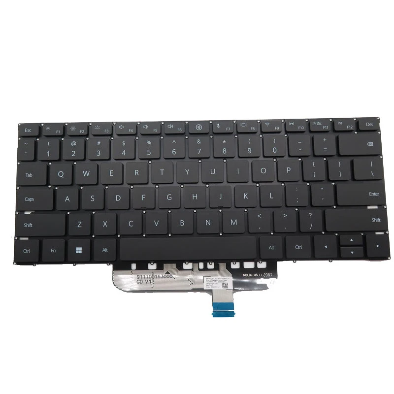 Laptop Backlit Keyboard For HUAWEI 2H-BDJUSH80121 NBLDJ 55060484 Without Frame New Black United States US