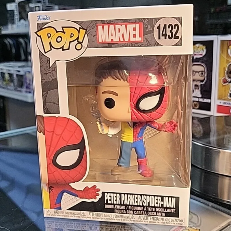 

Funko POP Original Marvel Series Split Spider-Man/Peter Parker #1432 PVC Vinyl Figure Collectible Model Ornament Toy Gift