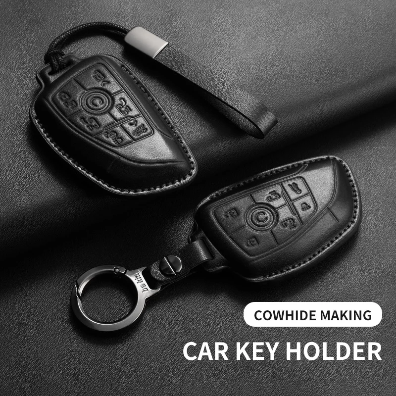 

Leather Car Remote Key Case Cover Fob For Buick GL8 PHEV Century Anti-Scratch Auto Keychain Protector Shell Garnish Accessories