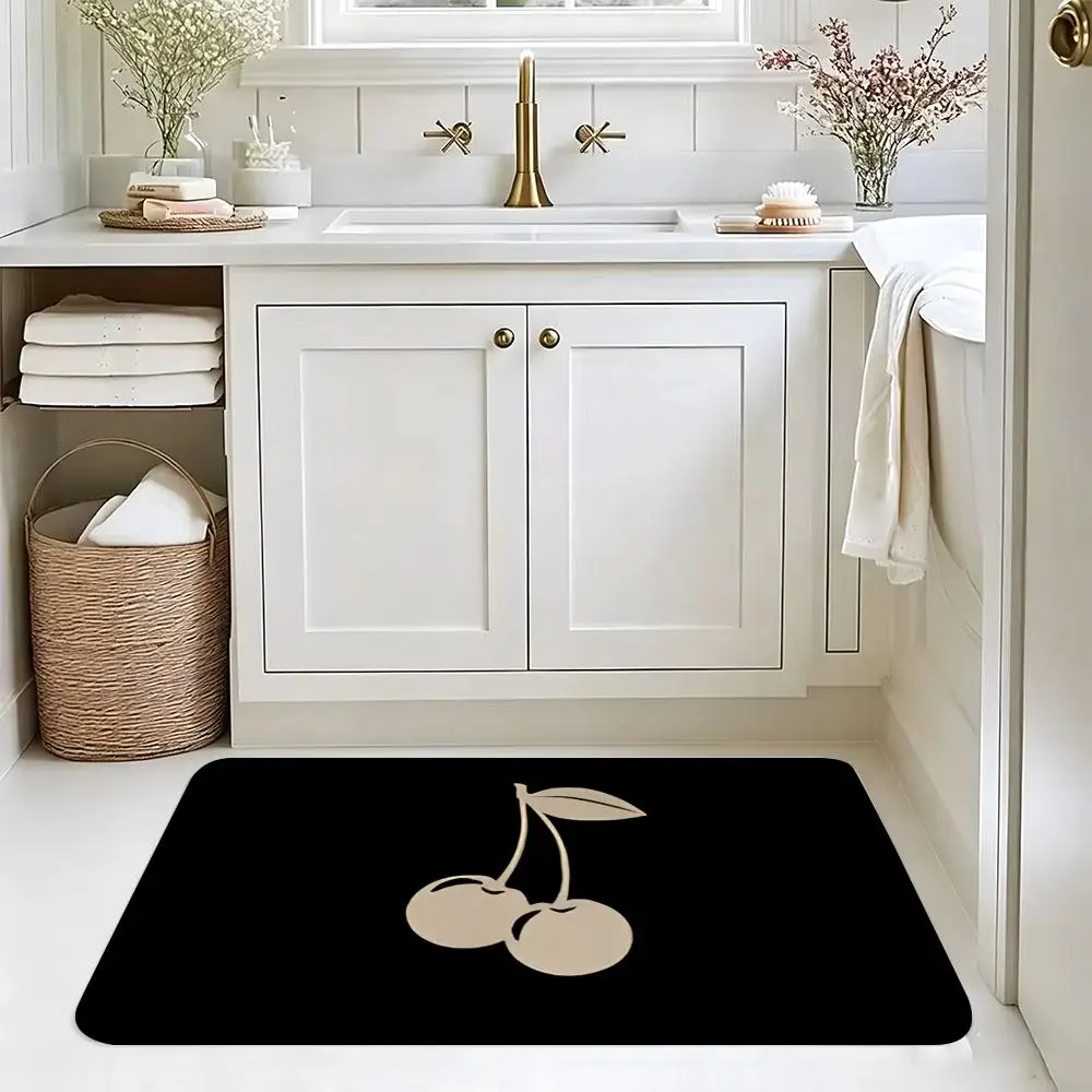 Art T-Thin LineS MinimalistS GraphicS Floor Mat carpet diatom mud bathroom quick-drying absorbent floor mat household bathroom