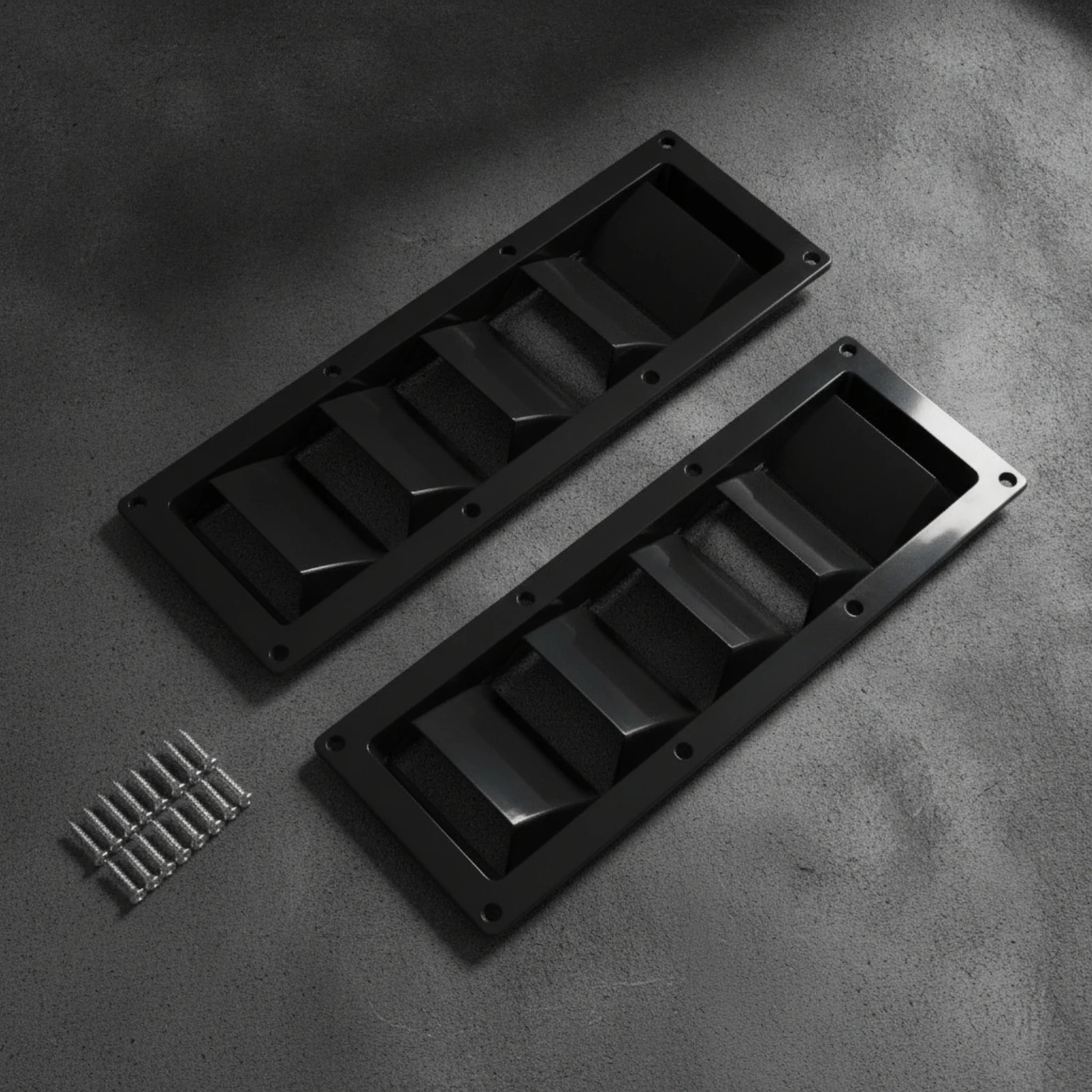 2 Pieces Louvered Vent Flush ABS Plastic Louvered Ventilation Cover Raised Louver Vent Cover Efficient Air Circulation Modern