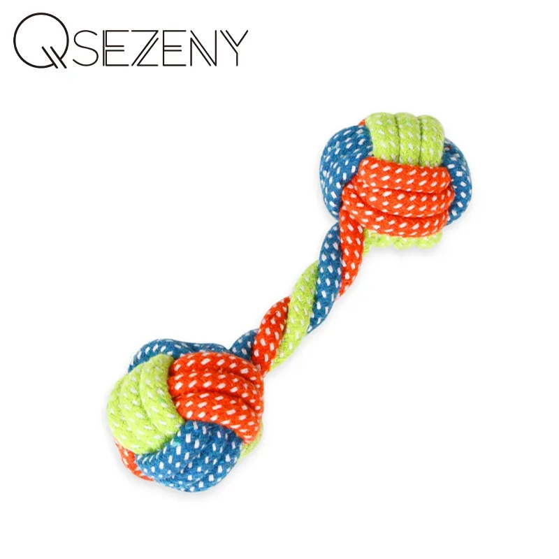 Interactive Cotton Rope Dog Toys Bite-Resistant Pet Puppy Dog Toy Chew Ball Toy For Small Large Dogs Teeth Cleaning Jouet Chien image 4