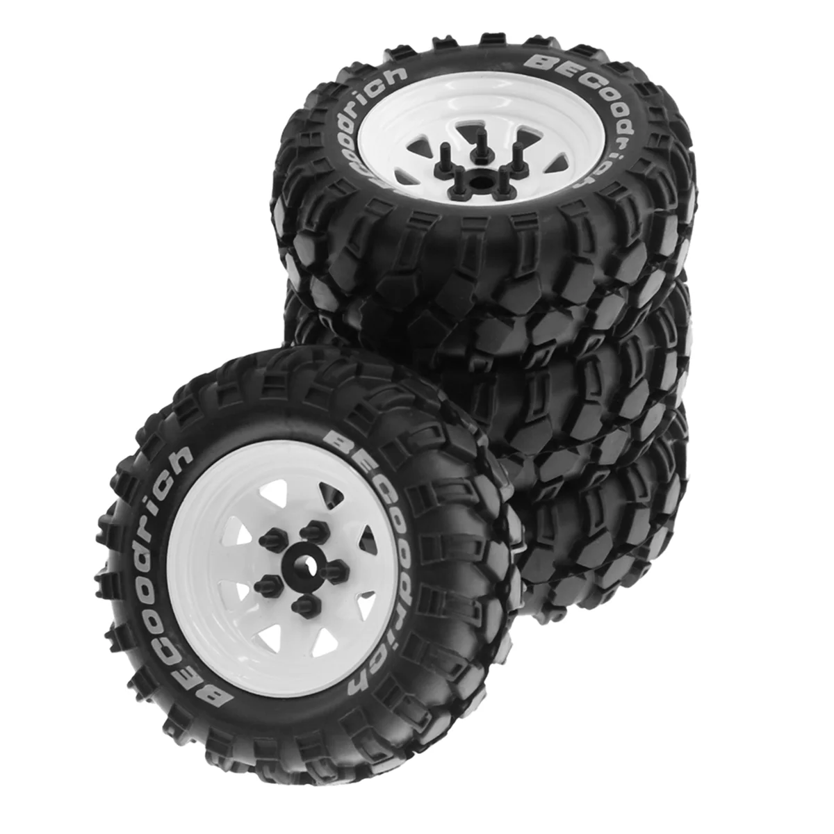 

Metal 1.9Inch Beadlock Wheel Tires for 1:10 RC Crawler Car Axial SCX10 90046 TRX4 Redcat