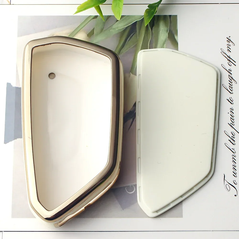 KEYYOU لشركة فولكس فاجن فولكس فاجن جولف 8 ID.3 ID.4 سكودا اوكتافيا A8 MK4 MK8 2022 2021 GTI R بولي يوريثان مفتاح السيارة فوب غطاء الملحقات #2