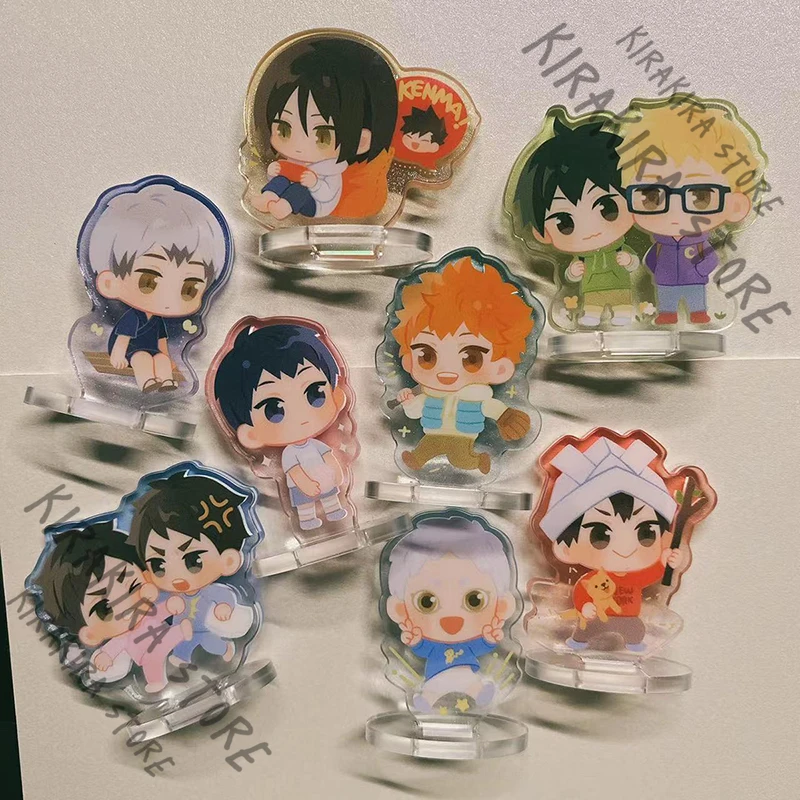 

Korai Hoshiumi Haikyuu!! Childhood Version Acrylic Standing Sign Stickers Miya Atsumu Kita Shinsuke Cosplay Ornaments Mini Decor