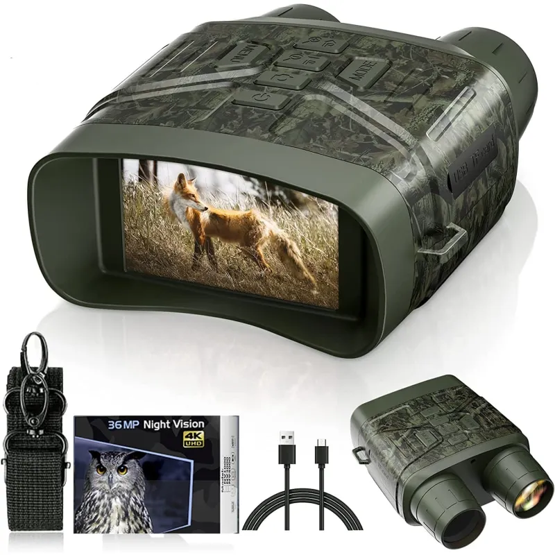 

LUOSI 4K Night Vision Binoculars Capture Stunning Images & Videos with 3'' Large Screen & Built-in Camera