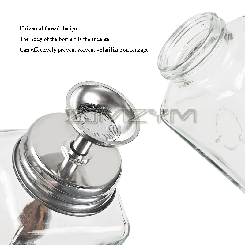 180 مللي زجاجة مسمار الزجاج دفع أسفل قمع نوع زجاجة الكحول مزيل الأظافر واضح إعادة الملء زجاجة السائل المطهر زجاجة التخزين