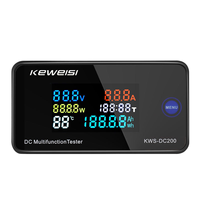 2025 New- KEWEISI KWS-DC200 Digital Voltmeter Ammeter 0-200V 10A DC Power Energy Meter with LED Display Reset 10A