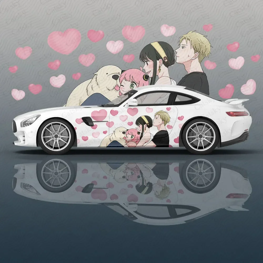 

Шпион × Семья аниме автомобильная наклейка цветок виниловые наклейки для автомобиля внедорожник боковые графические наклейки, универсальный размер, наклейки на кузов автомобиля