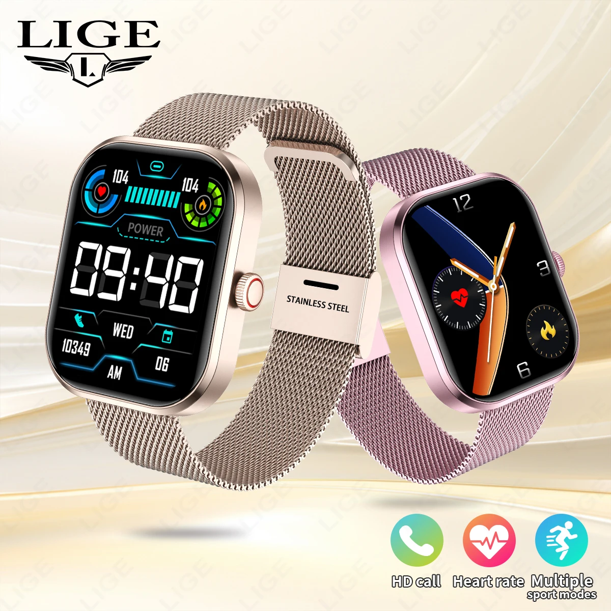 

Heart Rate Monitor For Android iOS Smartwatch Smart Band Activity Tracking Smartwatches 50+ Sports Modes Bluetooth For Women Men