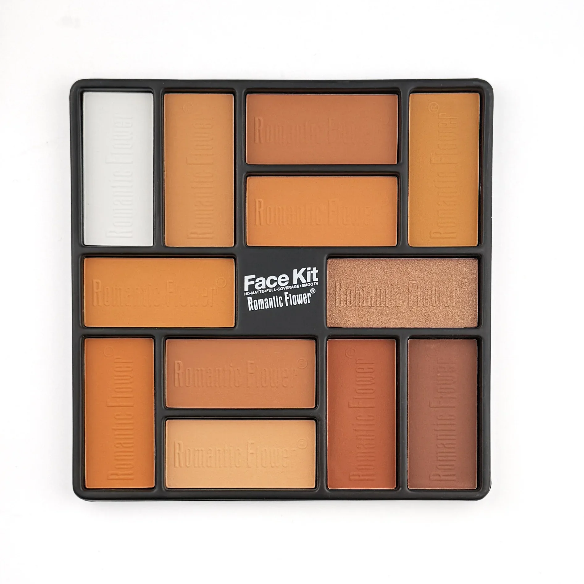 رومانسية زهرة 12 لون ماكياج لوحة الكل في واحد مجموعة بودرة الوجه كونتور تمييز أحمر الخدود برونزي النحت جودة عالية #6