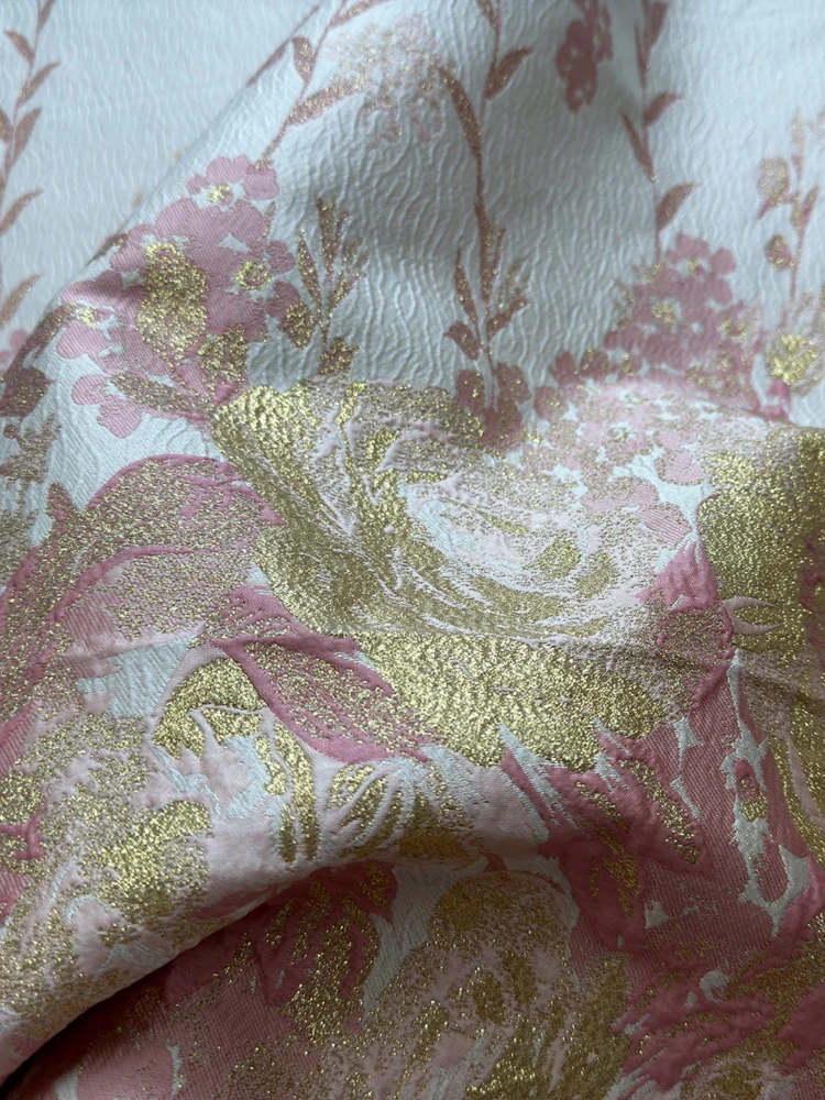 Brocade Jacquard Fabric for Soft Spring Summer Dress Fabrics Polyester Material for Diy Sewing Fashion Cloth By The Yard