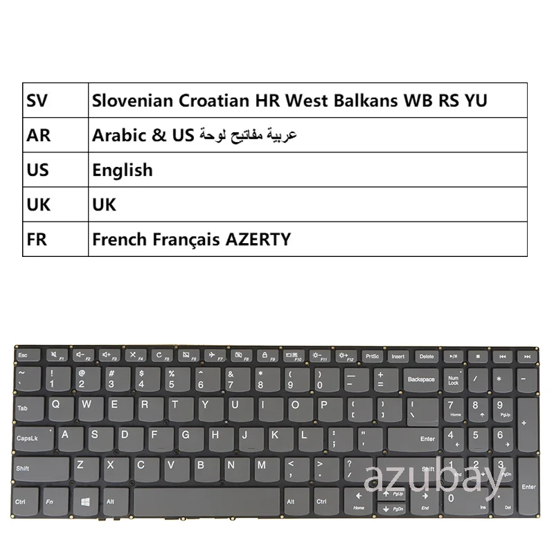 Laptop Keyboard For Lenovo ideapad  3-17ADA05 3-17ARE05 3-17IML05 3-17IIL05 V17-IILSlovenian Croatian Arabic US UK French AZERTY