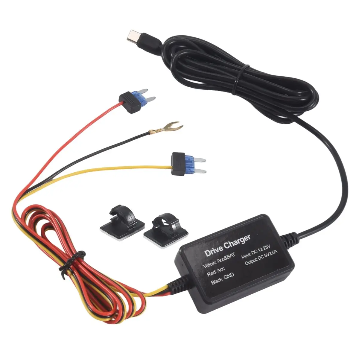 (A02R) For 70mai Hardwire Kit UP03 Only Type-C Port for 70mai A810 X200 Omni M500 24H Parking Monitor Power Line(A)