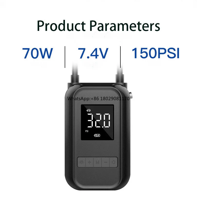 Tire Inflator With Led Light  Tire Inflator Charging digital display use for Car/Motorcyle/Bicycle/Ball