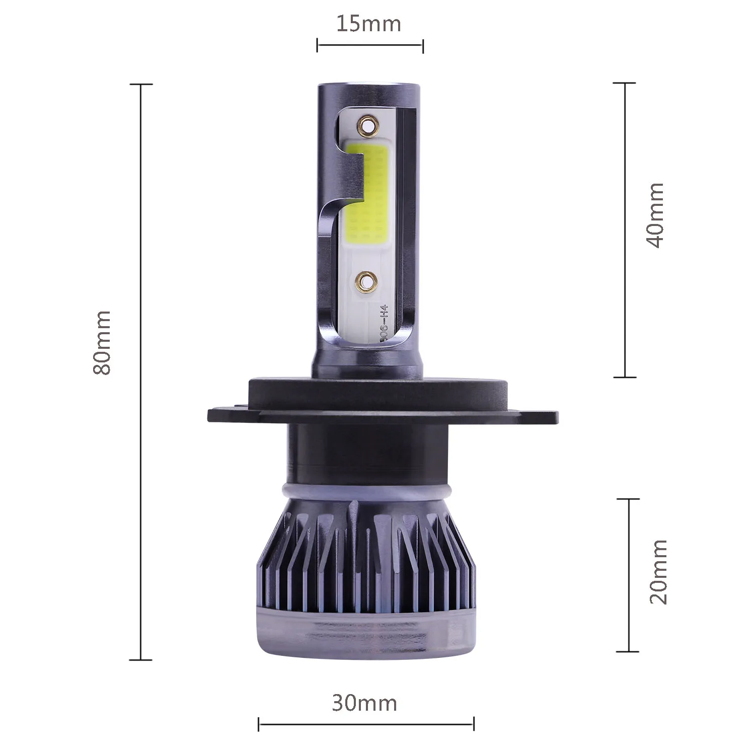 Ampoules de Sauna de Voiture LED H4, Kit de Lampes de Sauna H1 H7 H8 H9 H11 9005 HB3 9006 HB4, Lampe de Conduite existent 6000K 12000K, 2 Pièces