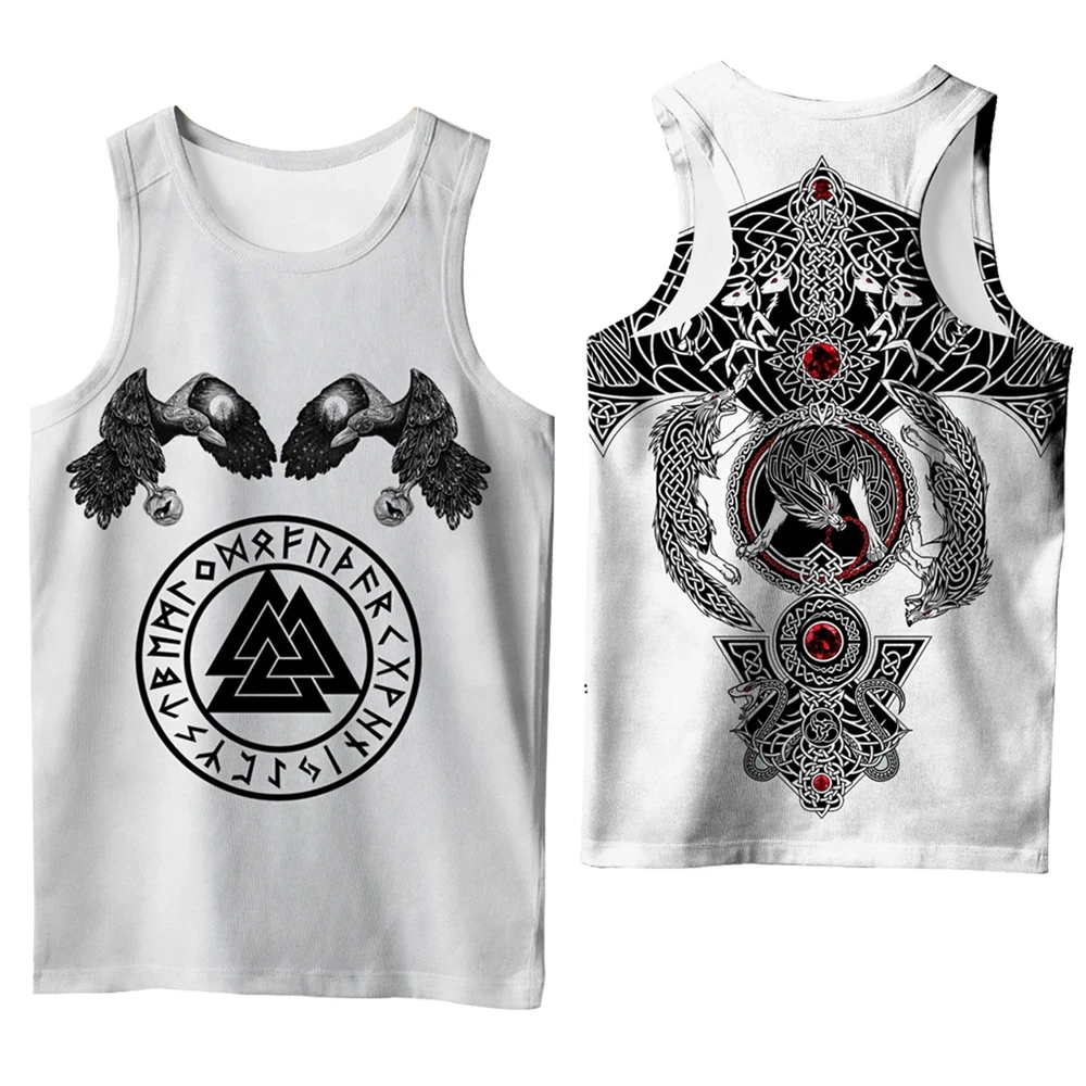 Vintage Tree Of Life symbol Tattoo Raven Tank Top 3D Print Fashion Classic Men Sleeveless Top Summer Hip Hop Style Vests Clothes