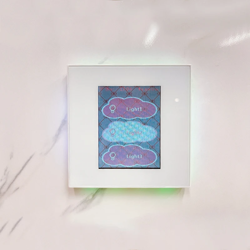 الشركة المصنعة للمنزل الذكي 1/2/3 ستارة LCD الذكية مفتاح إضاءة الجدار يعمل مع تطبيق Tuya Alexa Google Control