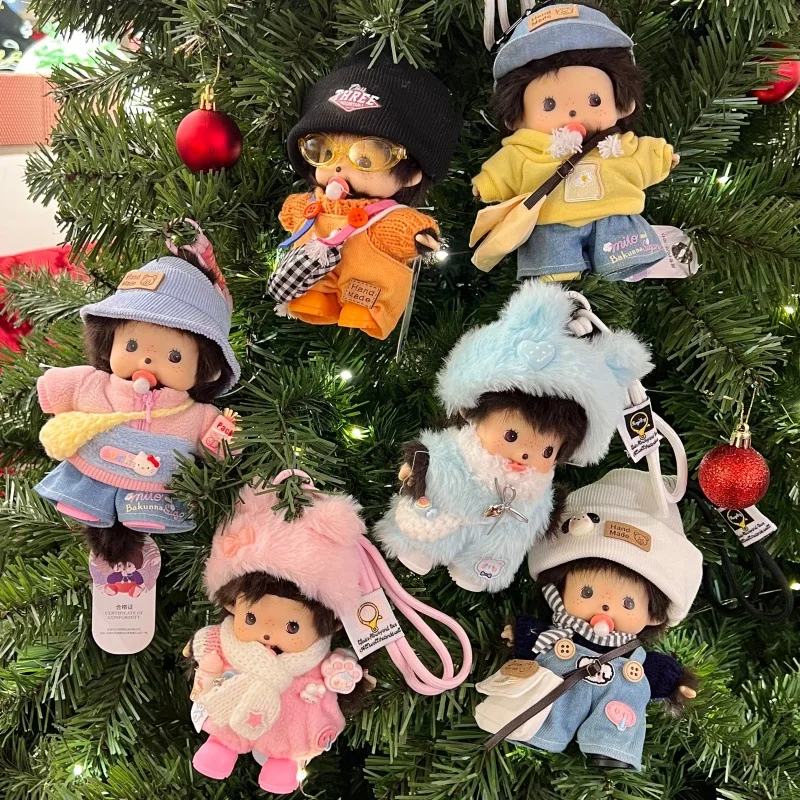 

Новая оригинальная плюшевая кукла-брелок Мэнцяци в джинсовых комбинезонах, подвеска для сумки, подарок на день рождения для друзей