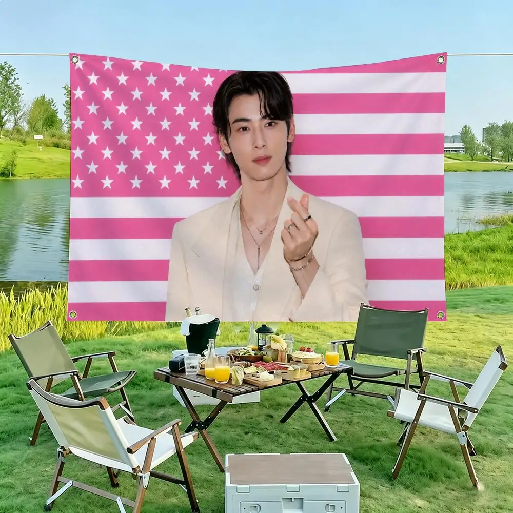 Cha E-eun-woo Singer Flags Flag Tapestry Outdoor Decor Flaga Decorative Home Objects Barber Shop Decoration