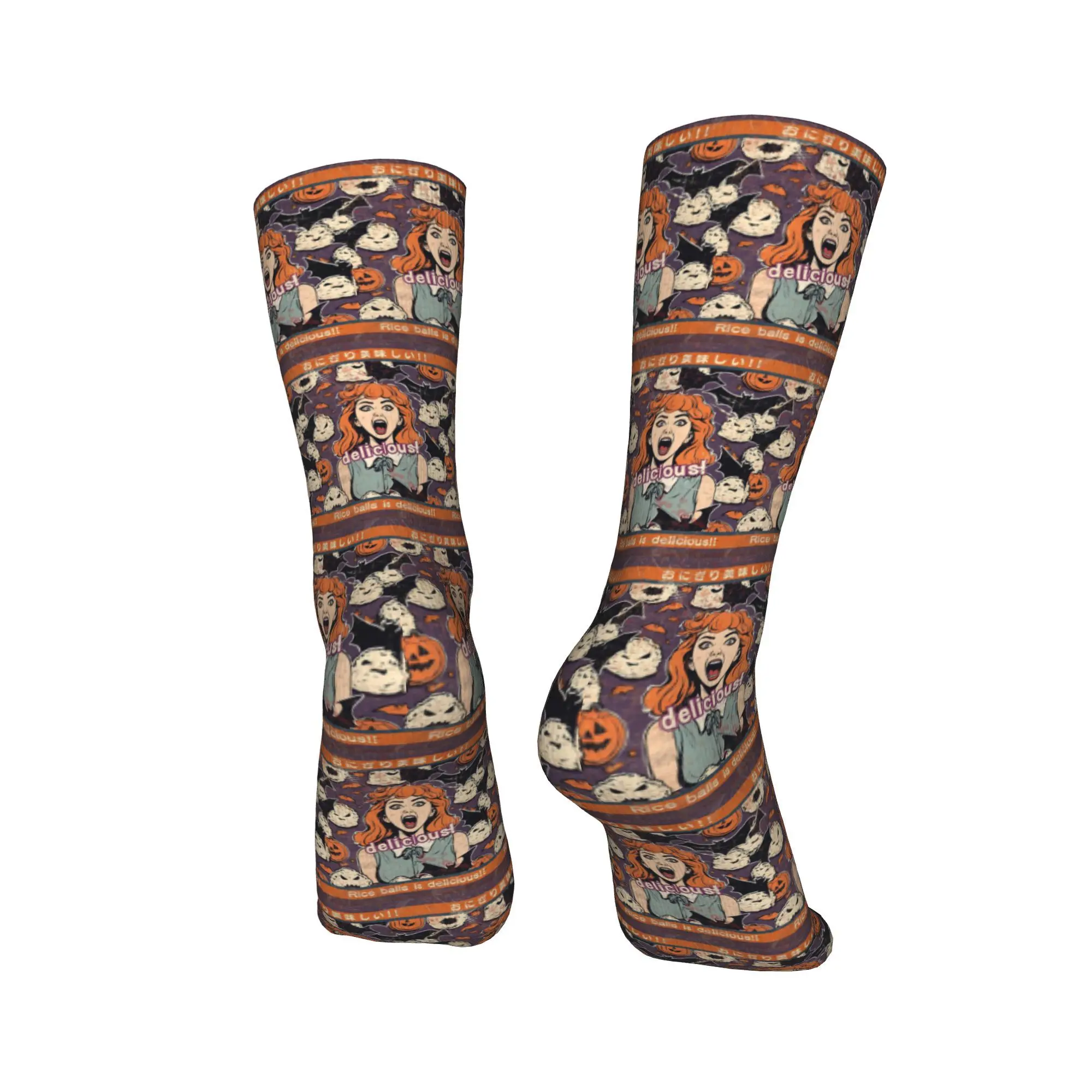 All Seasons Rijstballen is heerlijk! Halloween meisje versie Sokken Harajuku Hoge Kwaliteit Kousen Crew Sokken Kerstcadeaus